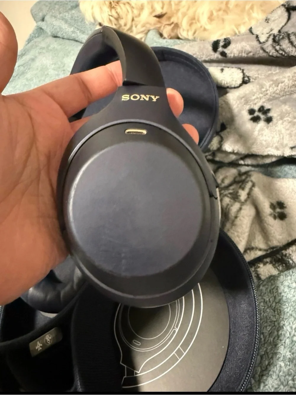 Sony Over-Ear Headphones in Dark Blue